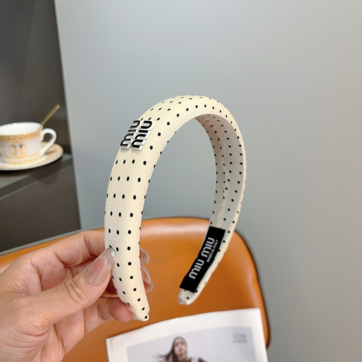 MIU MIU Polka Dot Headband