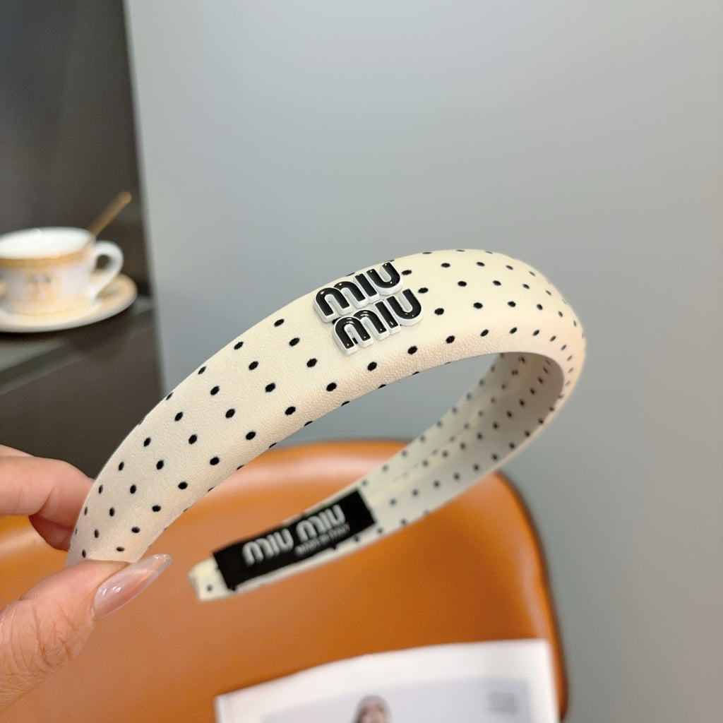 MIU MIU Polka Dot Headband