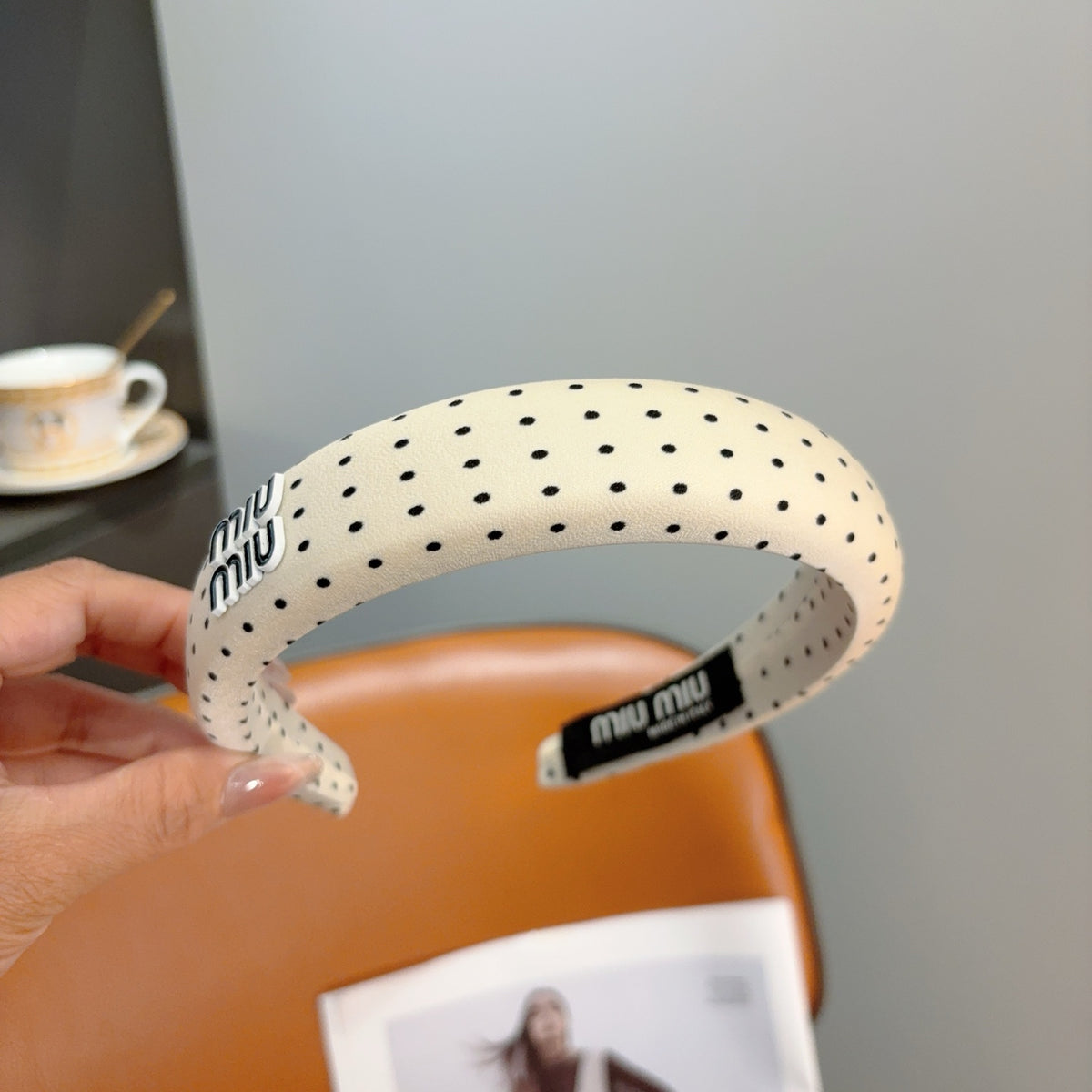MIU MIU Polka Dot Headband