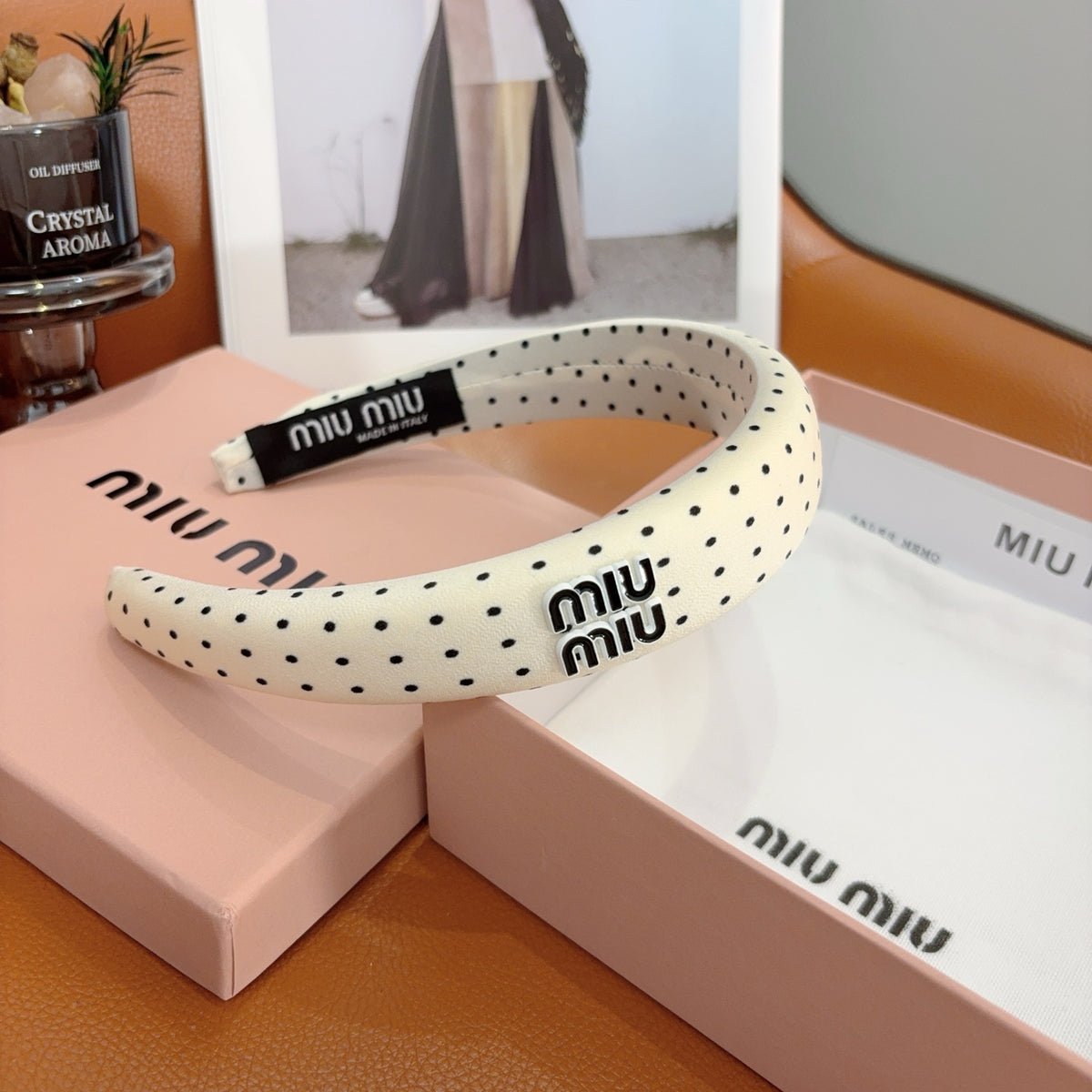 MIU MIU Polka Dot Headband
