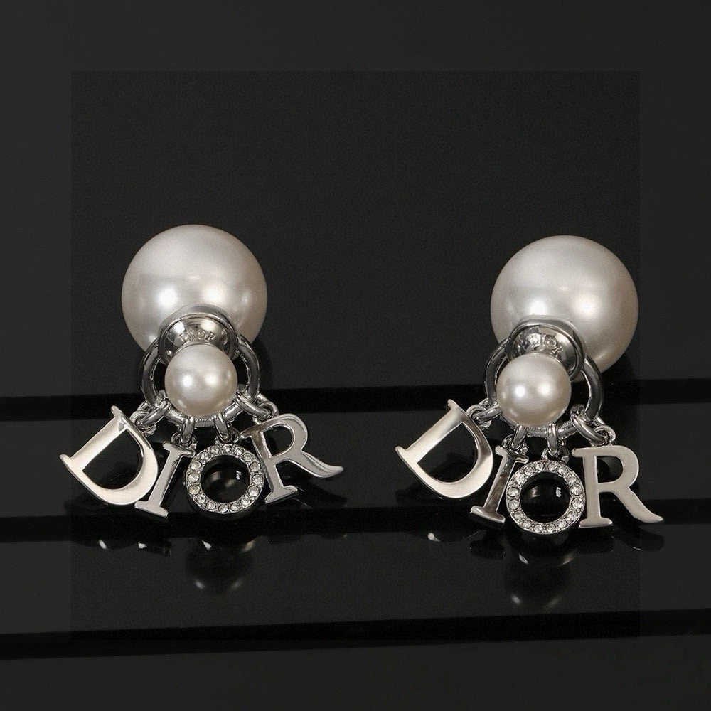 DIOR Pearl Crystal Earrings
