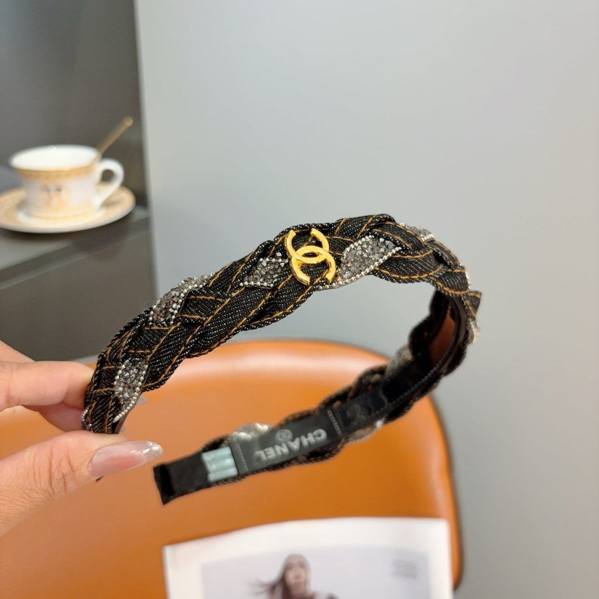 CHANEL Denim Vintage Headband