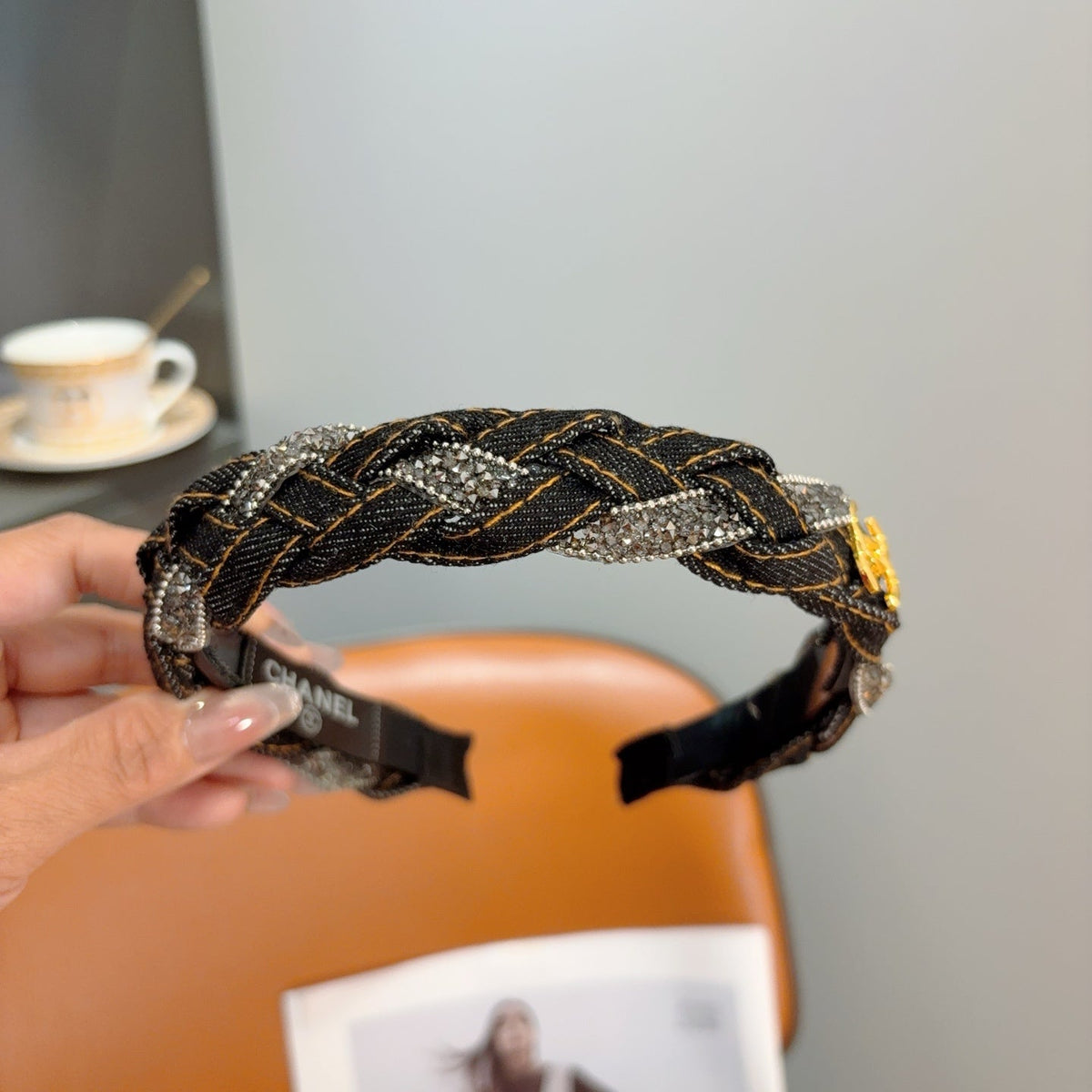 CHANEL Denim Vintage Headband