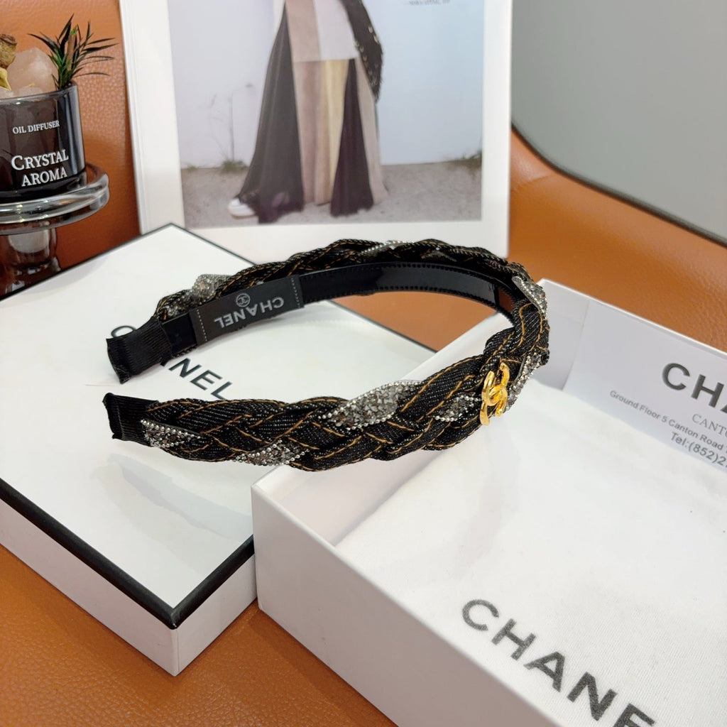 CHANEL Denim Vintage Headband