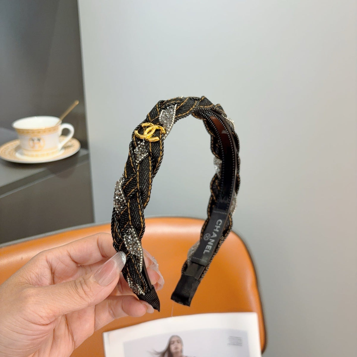 CHANEL Denim Vintage Headband