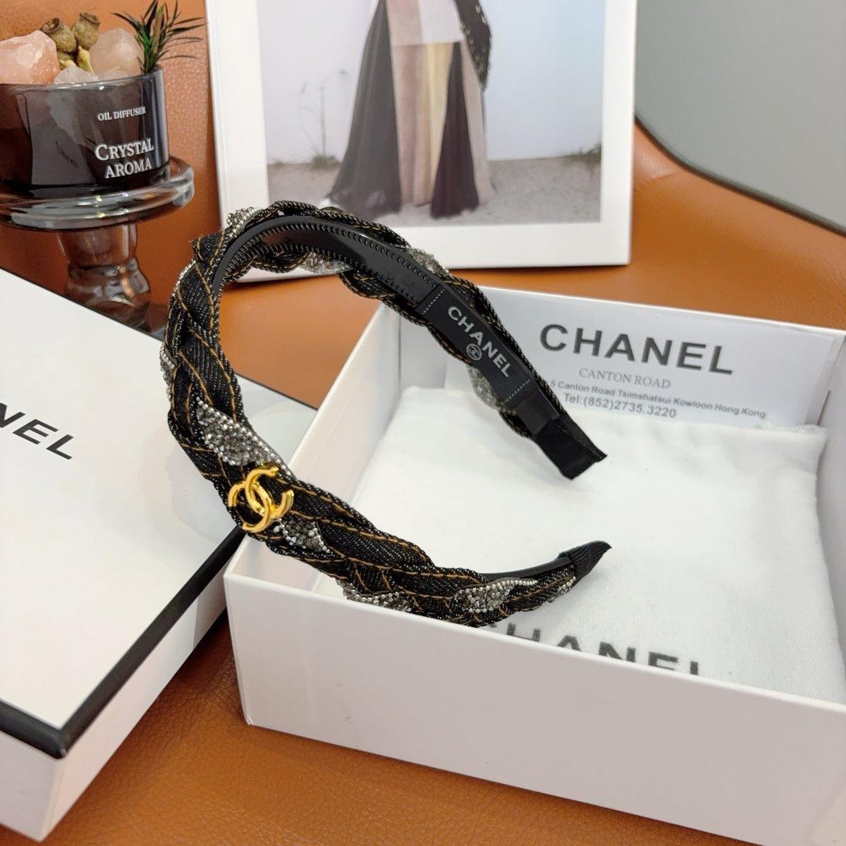 CHANEL Denim Vintage Headband