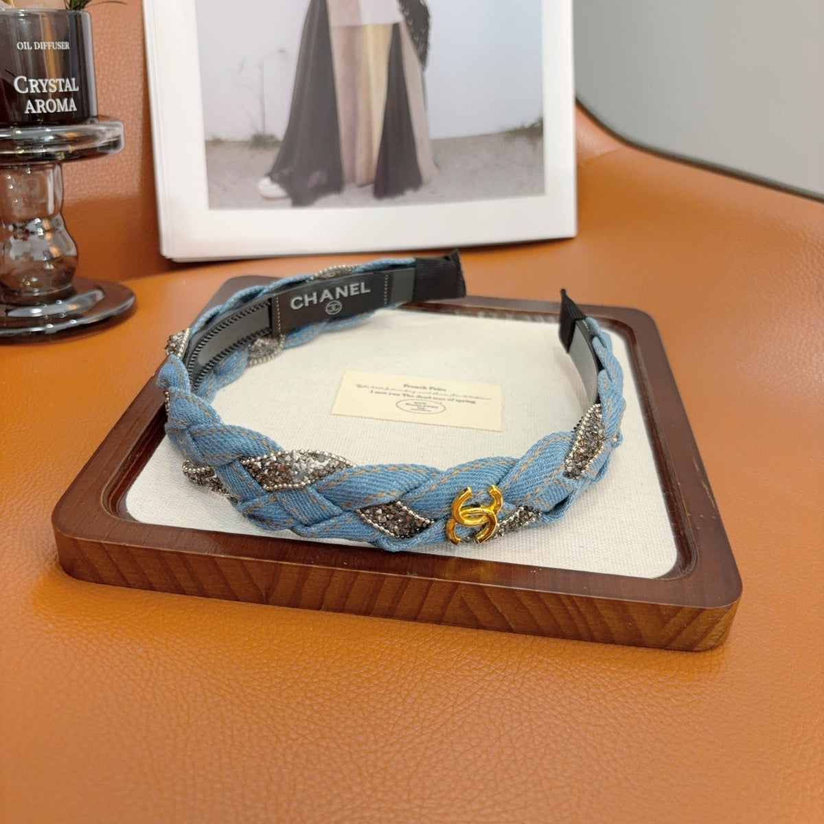 CHANEL Denim Vintage Headband