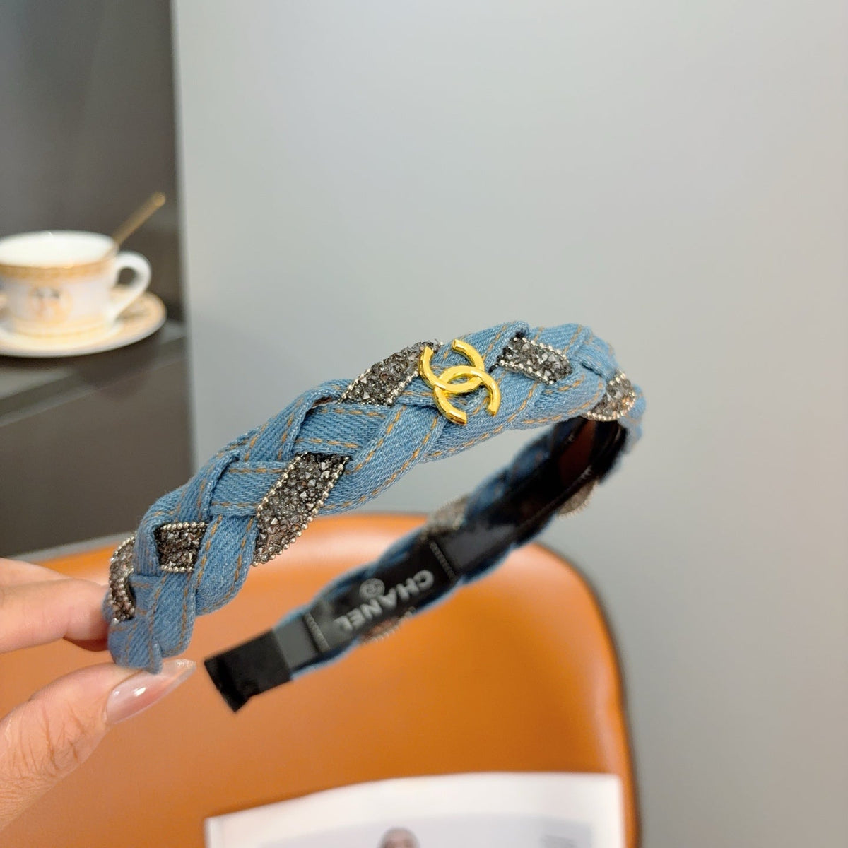 CHANEL Denim Vintage Headband