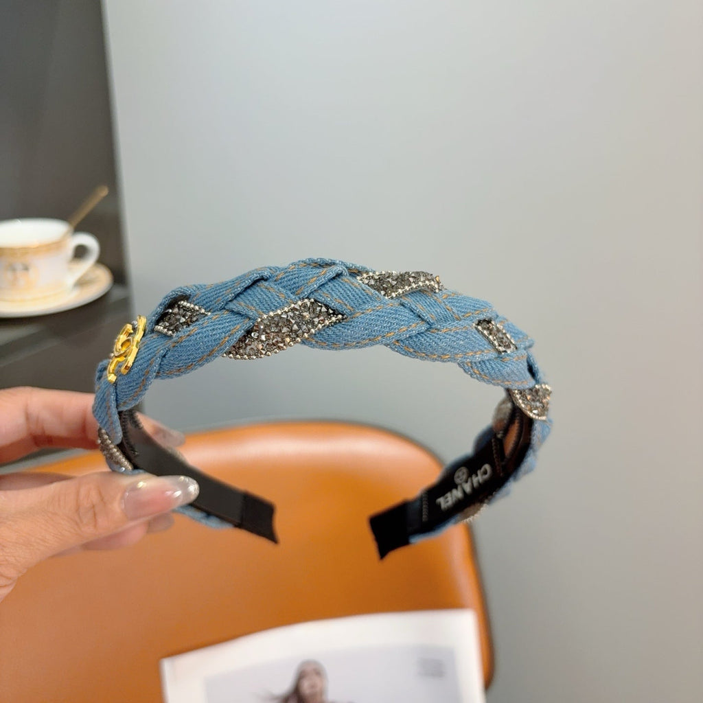 CHANEL Denim Vintage Headband