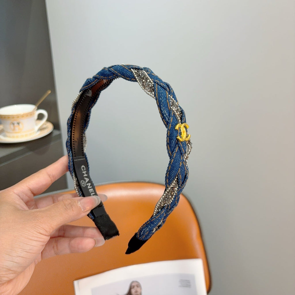 CHANEL Denim Vintage Headband
