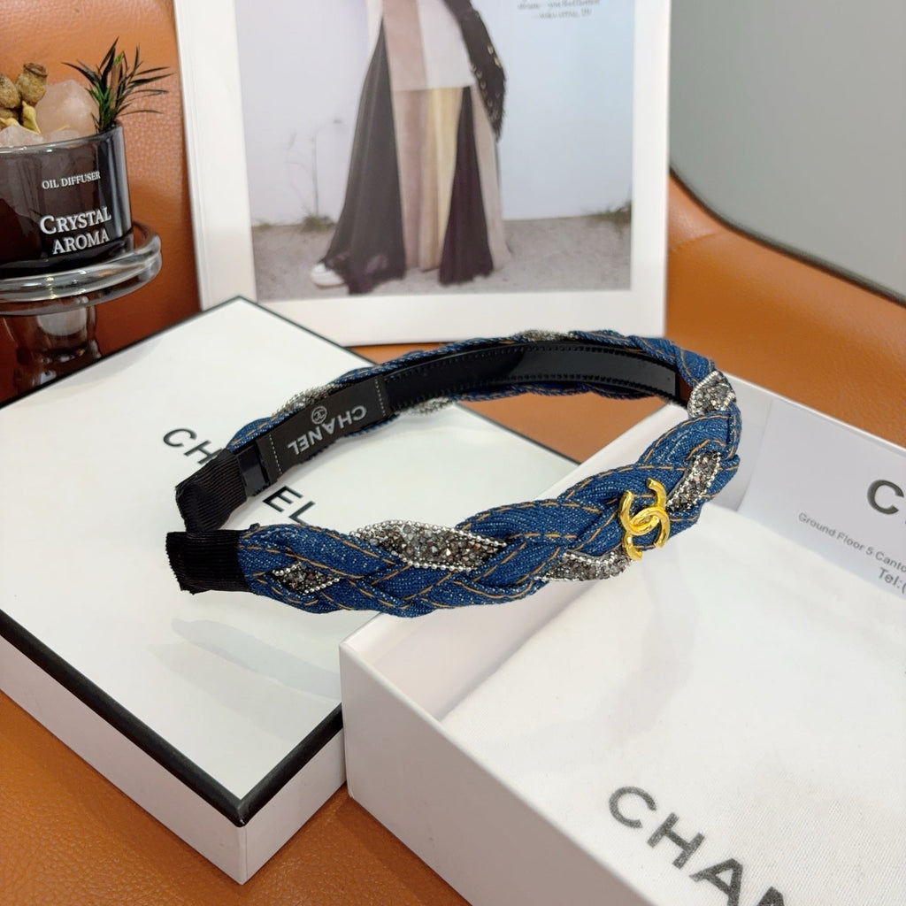 CHANEL Denim Vintage Headband
