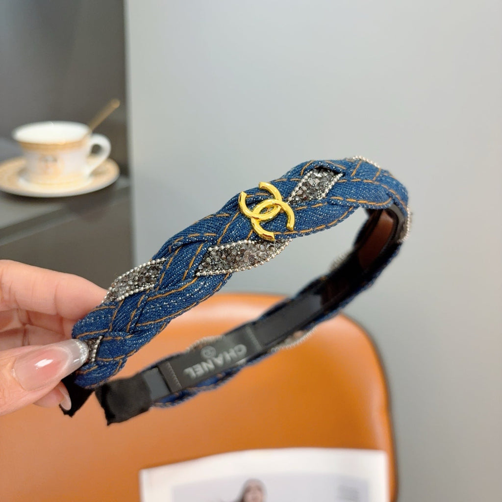 CHANEL Denim Vintage Headband