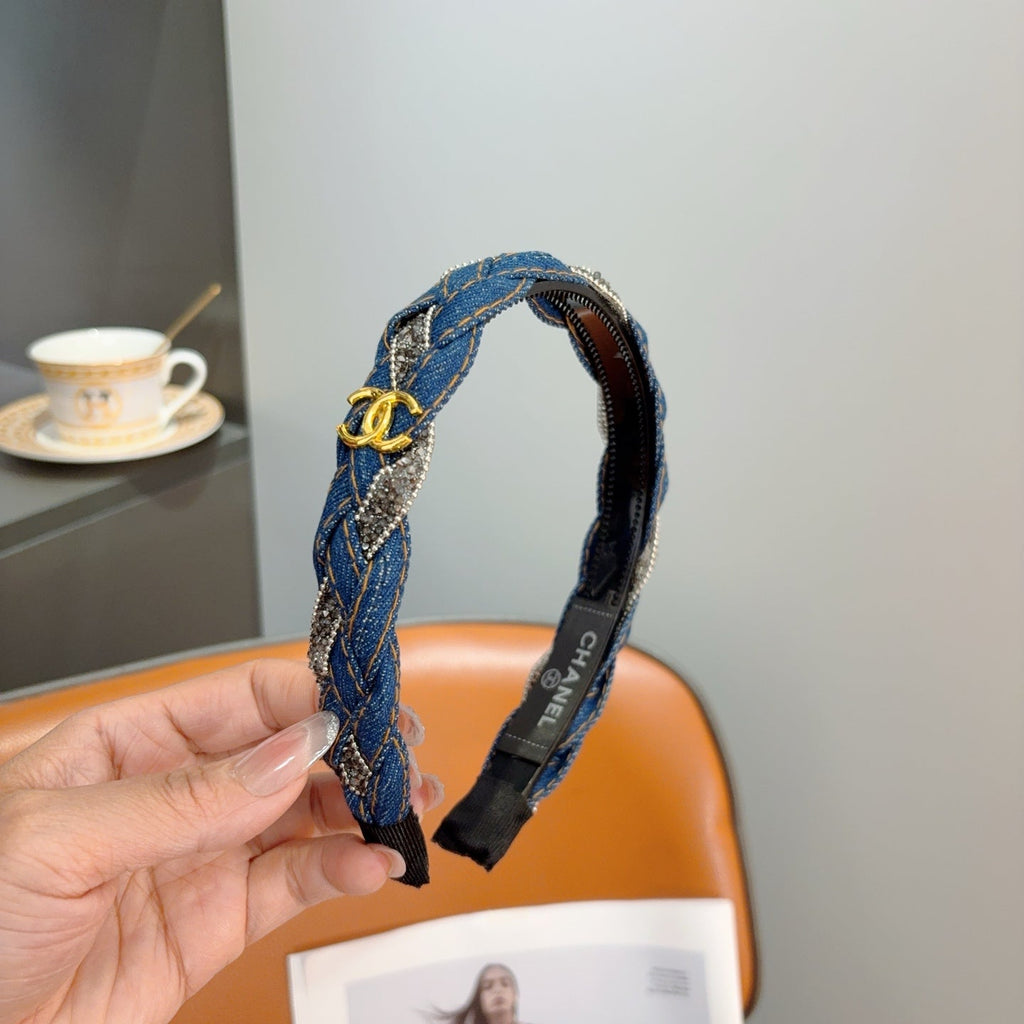 CHANEL Denim Vintage Headband
