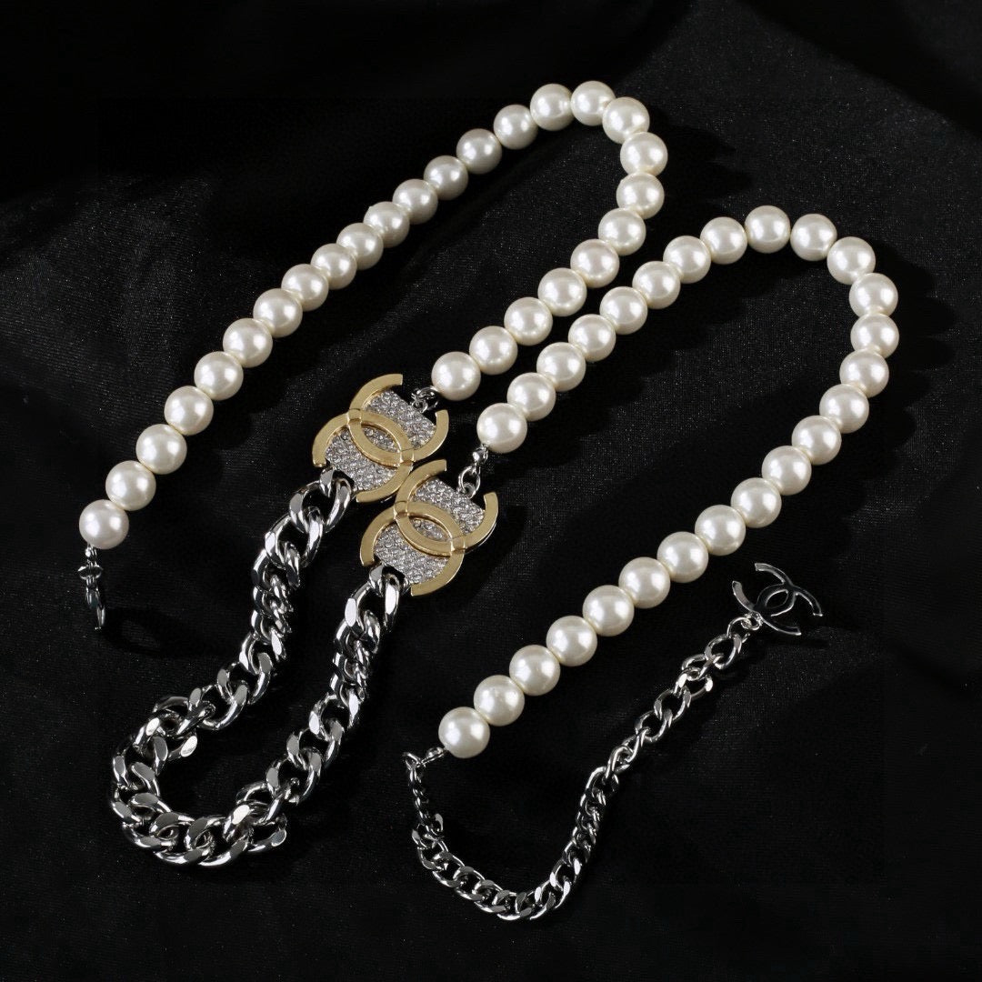 CHANEL P125 Pearl Double-C Necklace