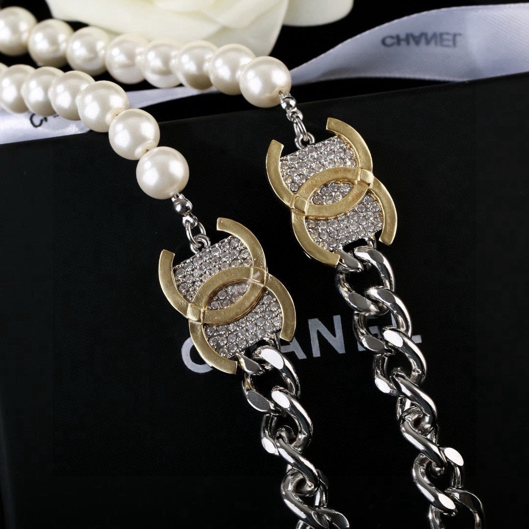 CHANEL P125 Pearl Double-C Necklace