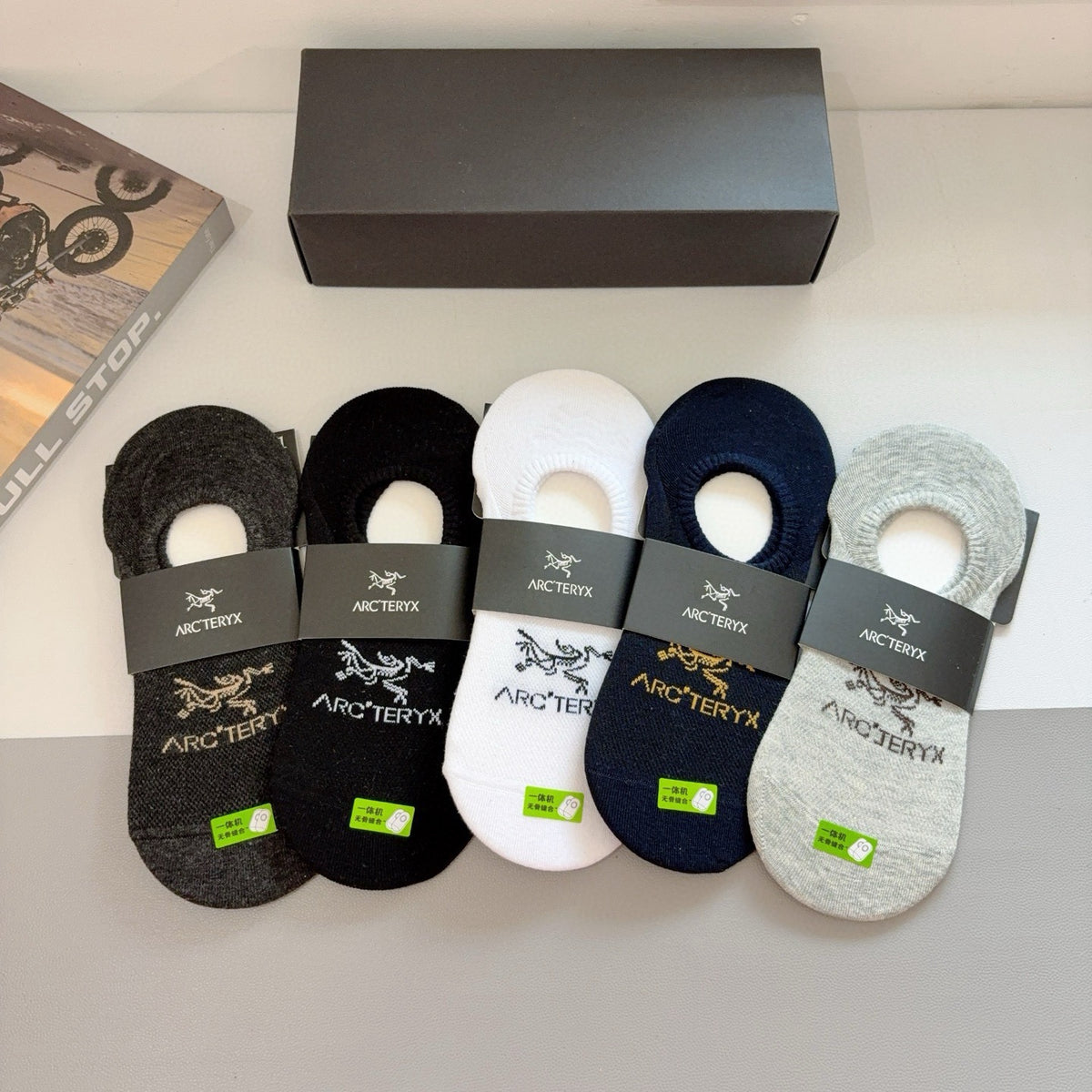 ARC’TERYX Cotton No-Show Socks – 5-Pair Set #003