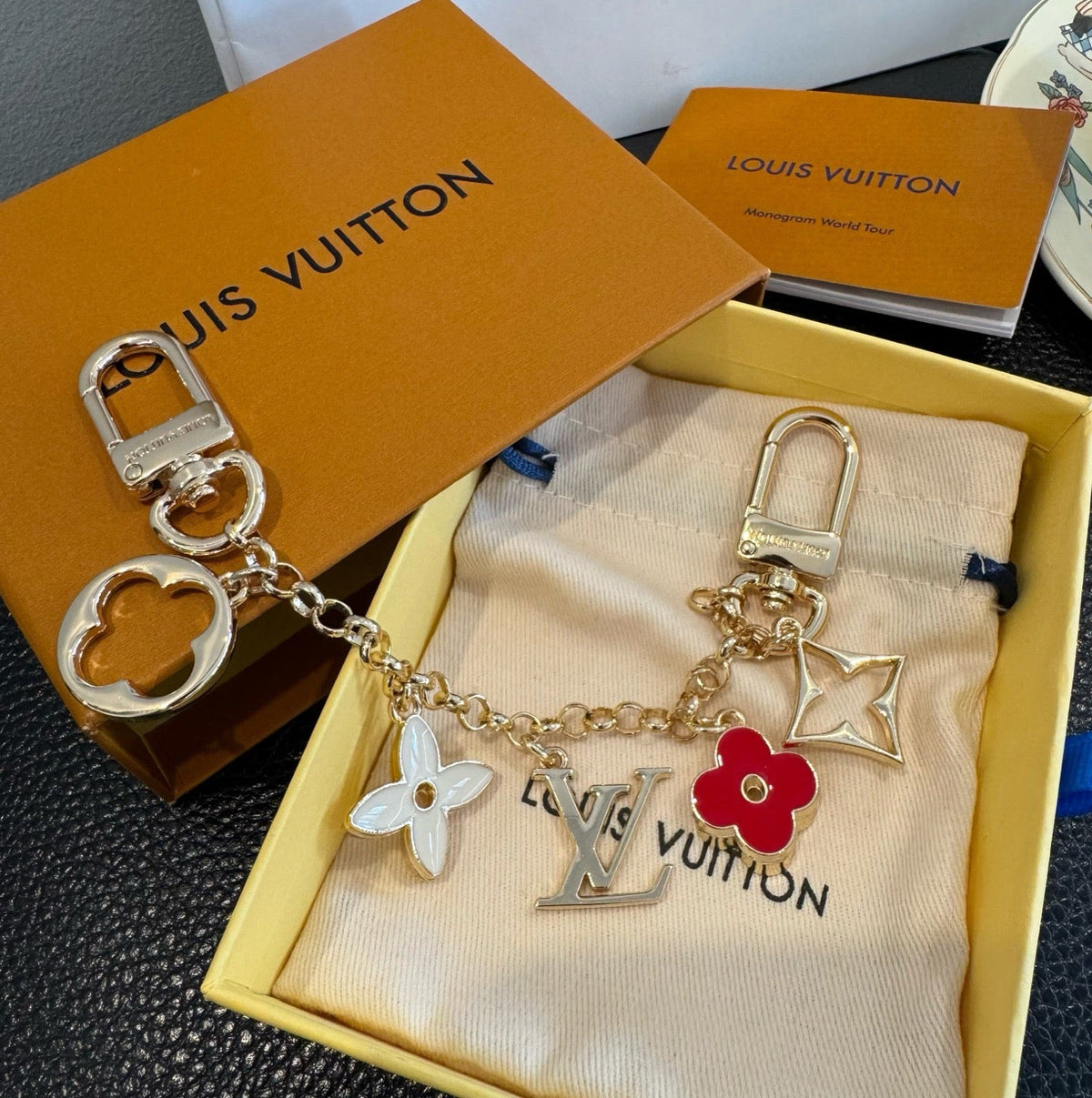 LOUIS VUITTON Canvas Bag Charm Keychain