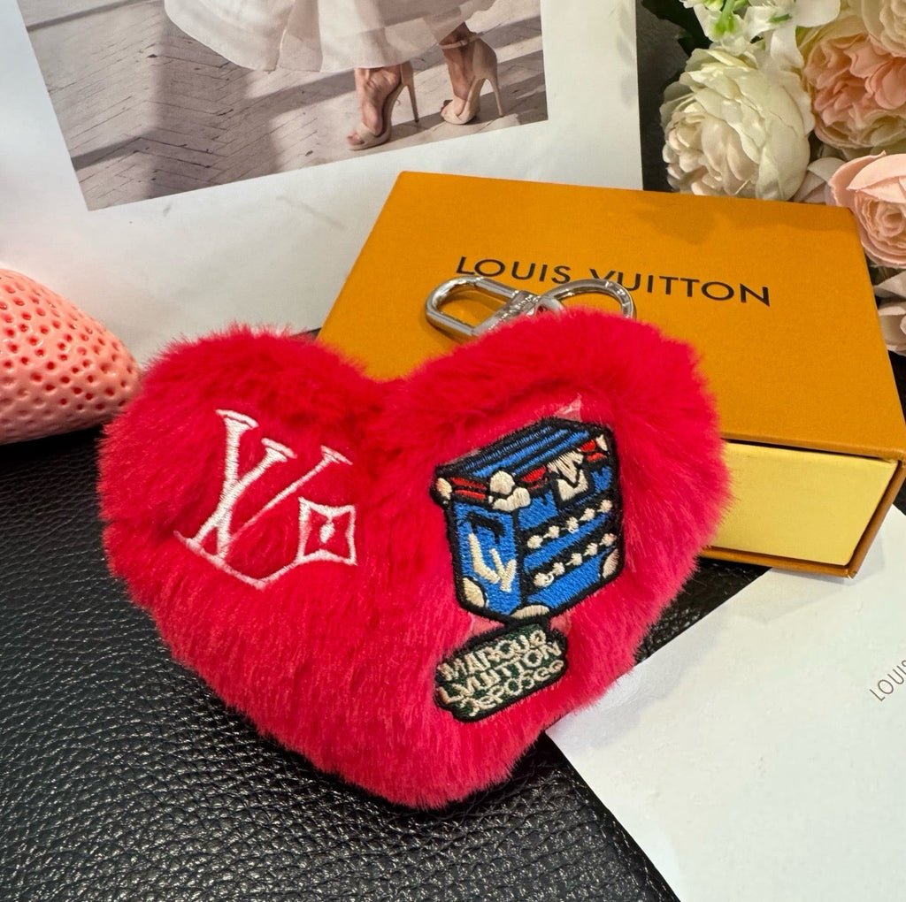 LOUIS VUITTON M03171 Heart Logo Bag Charm Keychain