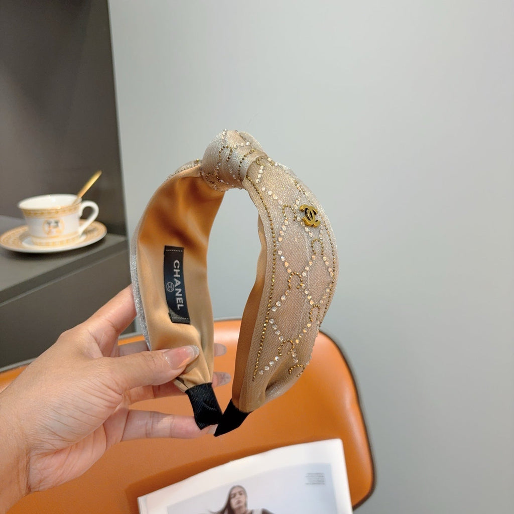 CHANEL Crystal Wide Vintage Headband