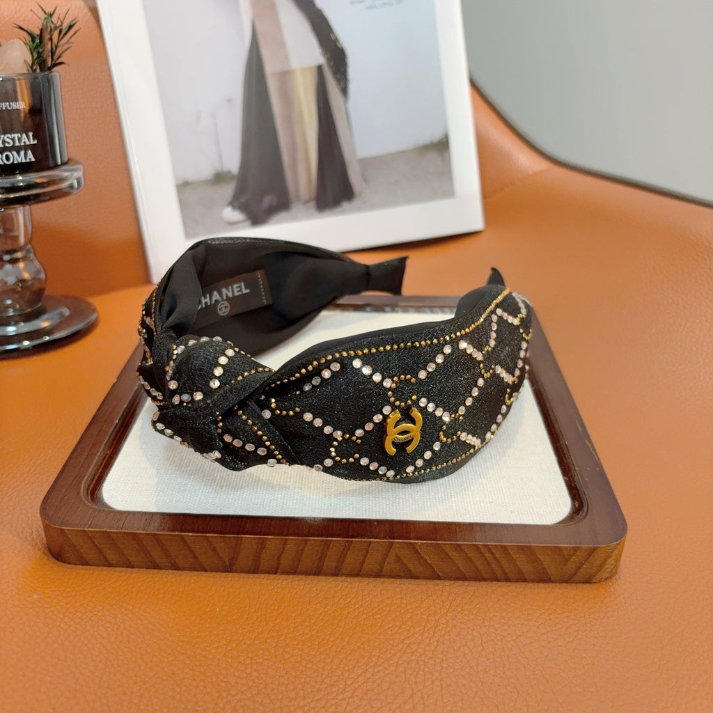 CHANEL Crystal Wide Vintage Headband