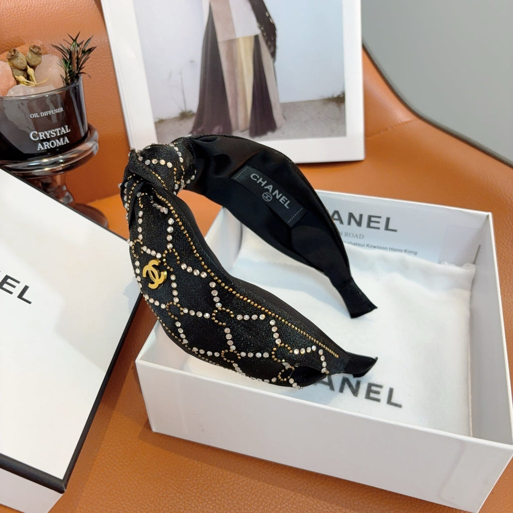 CHANEL Crystal Wide Vintage Headband