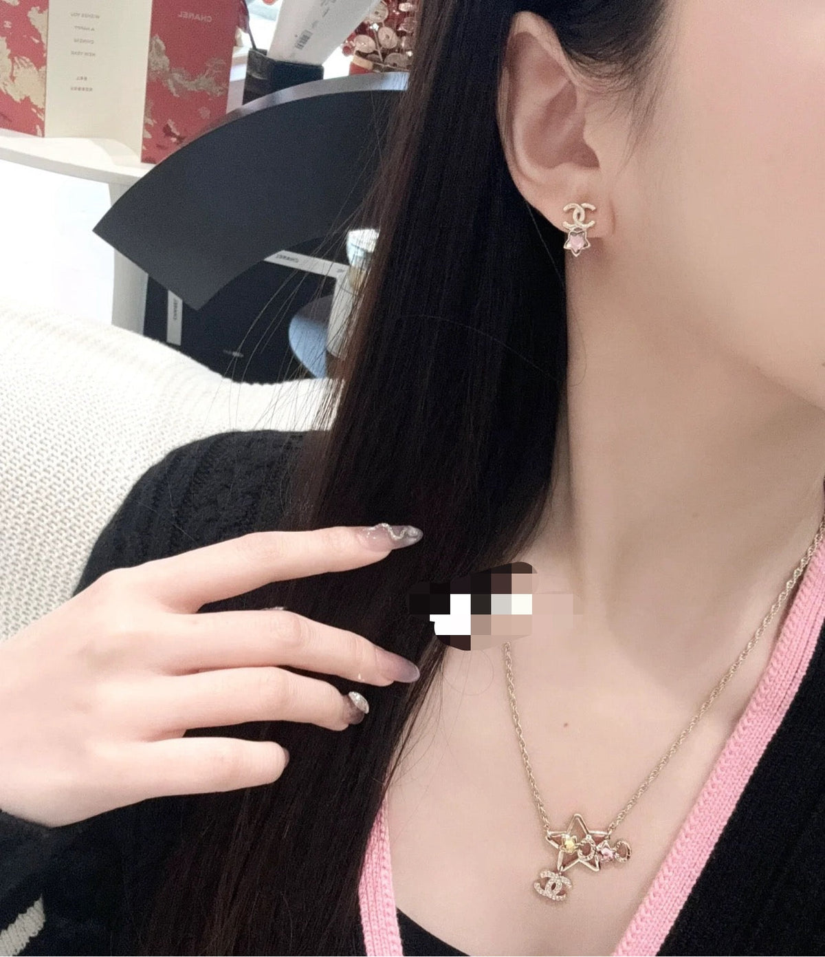CHANEL Crystal Double-C Necklace