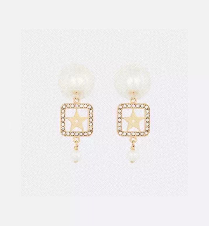 DIOR Pearl Crystal Earrings