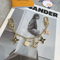 LOUIS VUITTON Canvas Flower Bag Charm Keychain