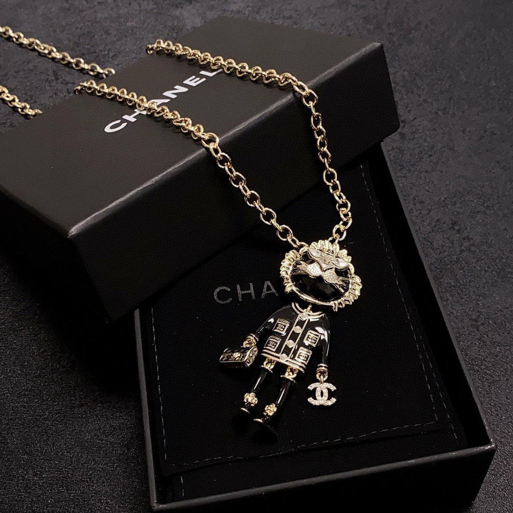 CHANEL Double-C Layered Long Necklace