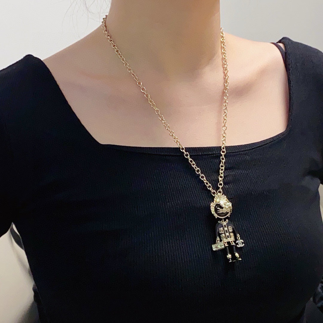 CHANEL Double-C Layered Long Necklace