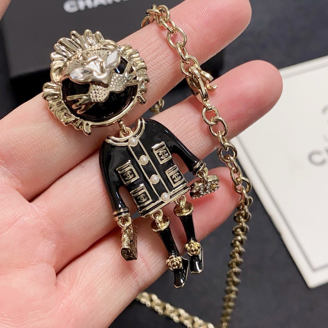CHANEL Double-C Layered Long Necklace