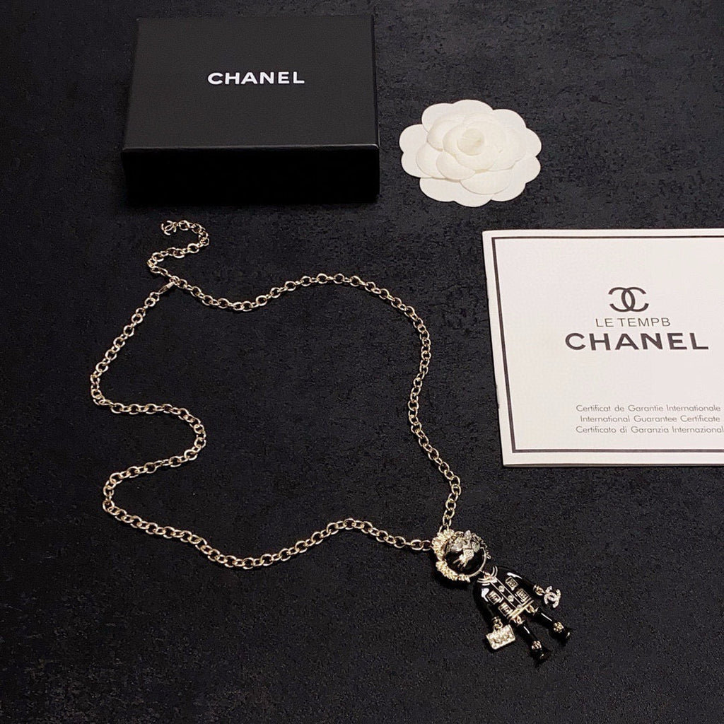CHANEL Double-C Layered Long Necklace