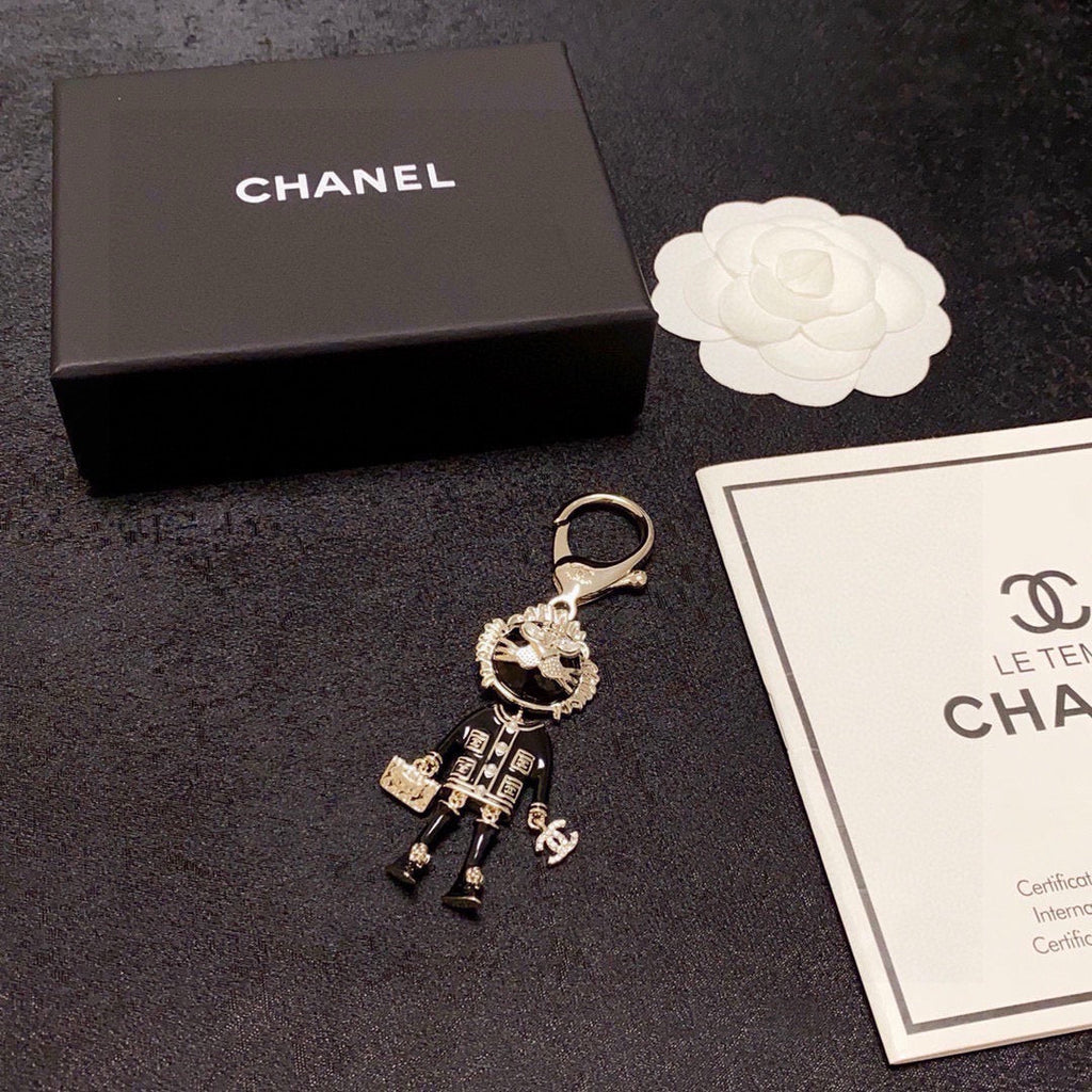 CHANEL Logo Bag Charm Keychain
