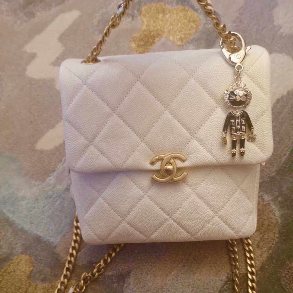 CHANEL Logo Bag Charm Keychain