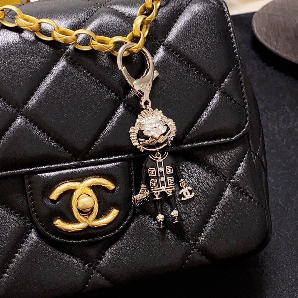 CHANEL Logo Bag Charm Keychain