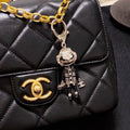 CHANEL Logo Bag Charm Keychain