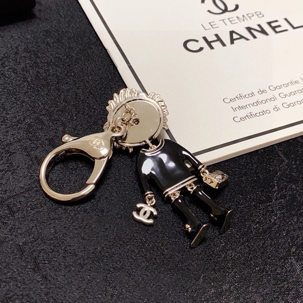 CHANEL Logo Bag Charm Keychain