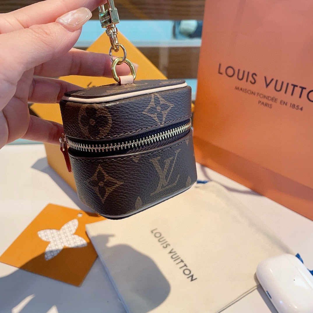 LOUIS VUITTON Canvas Logo Mini Bag Bag Charm