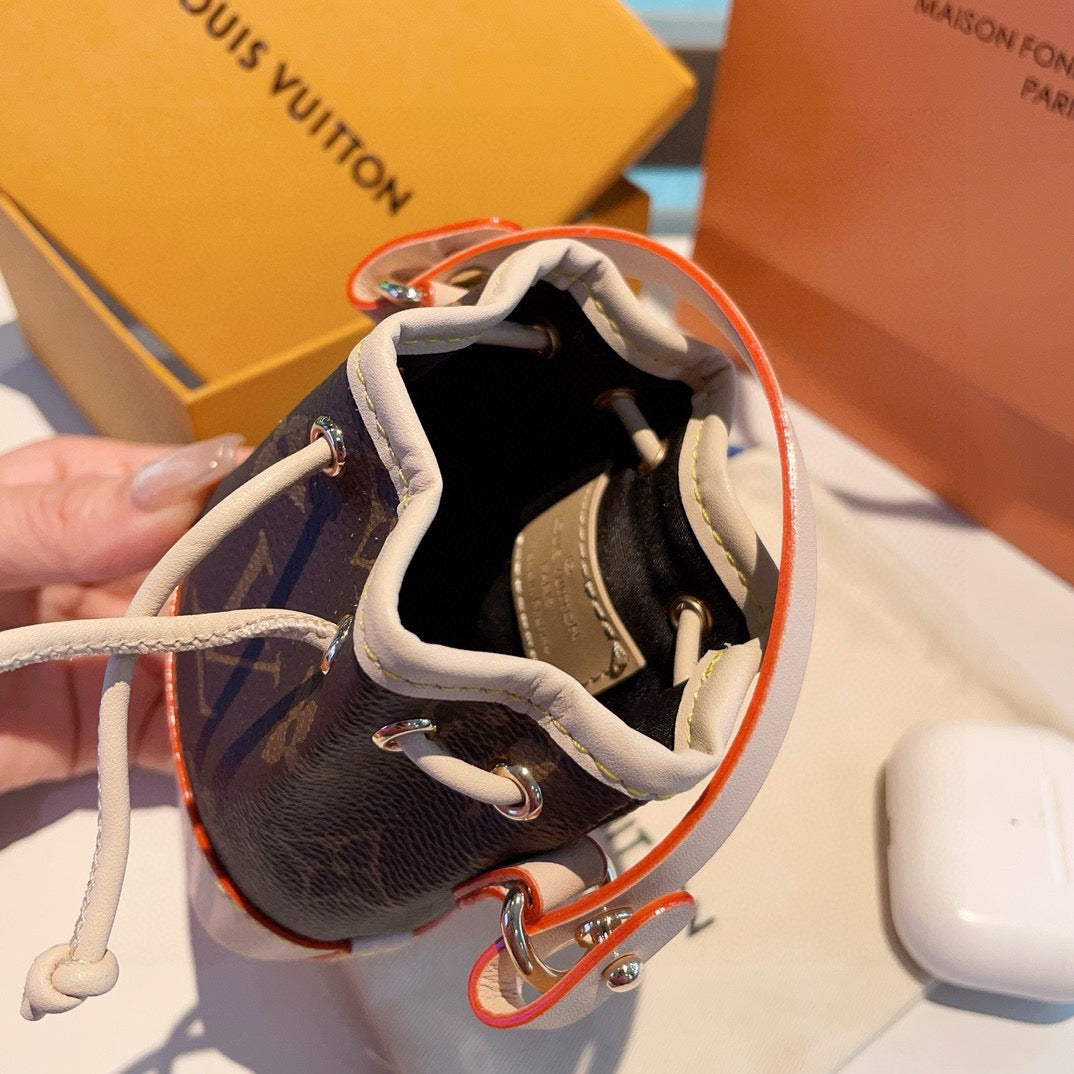 LOUIS VUITTON M00818 Leather Canvas Mini Bag Bag Charm