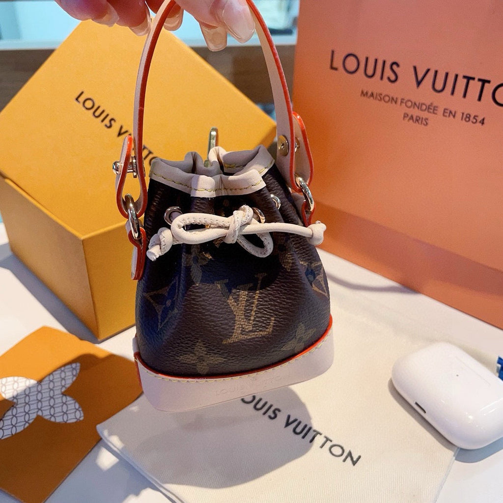 LOUIS VUITTON M00818 Leather Canvas Mini Bag Bag Charm