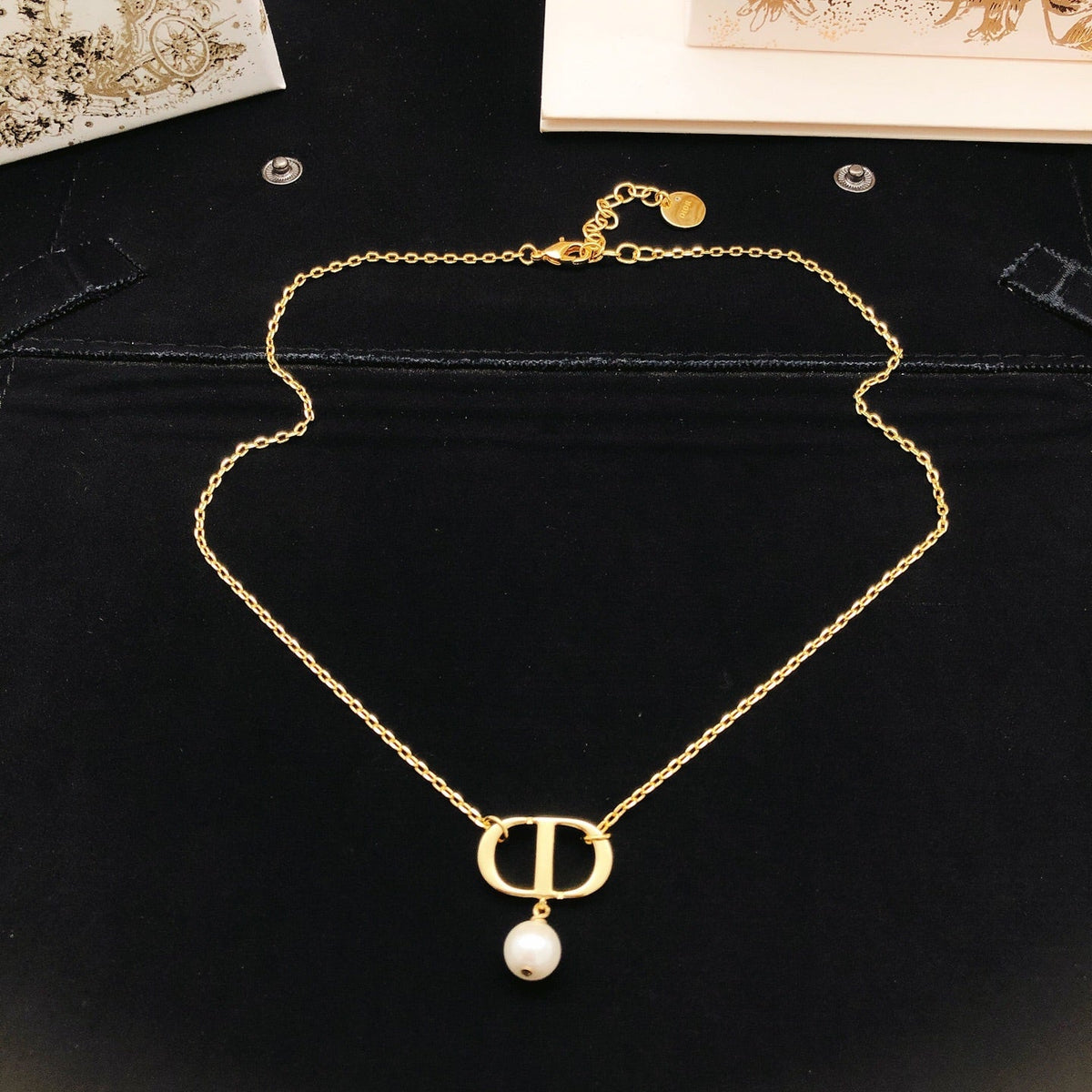 DIOR Pearl Choker Necklace