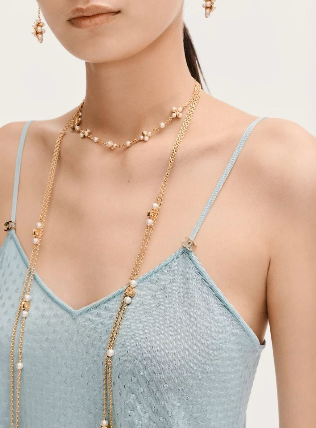 CHANEL Pearl Double-C Vintage Necklace