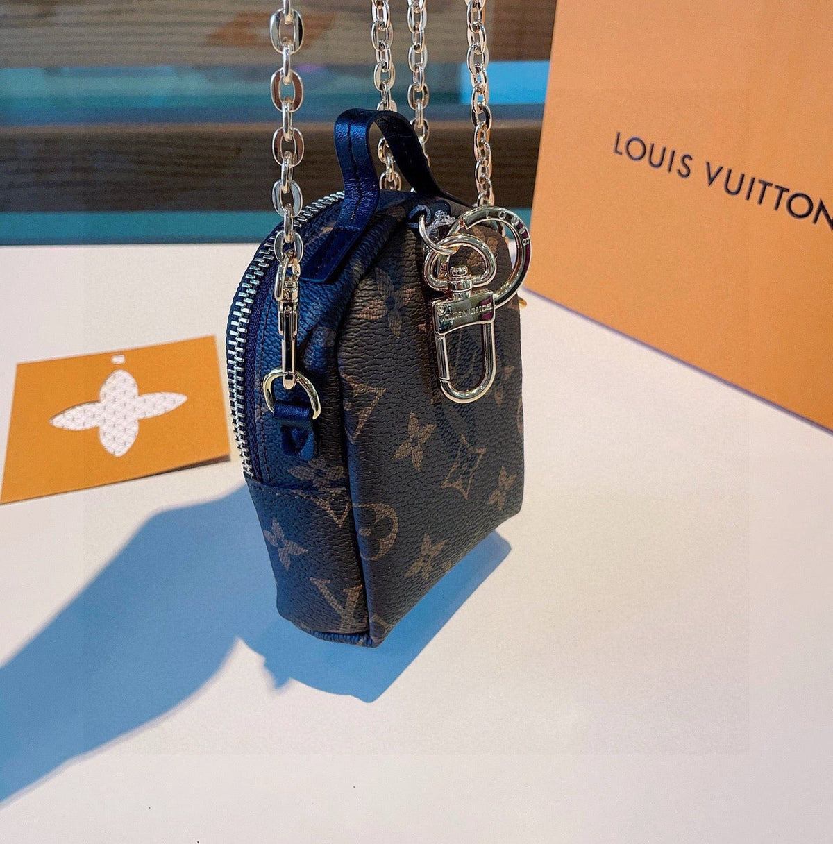 LOUIS VUITTON Metal Logo Mini Bag Bag Charm