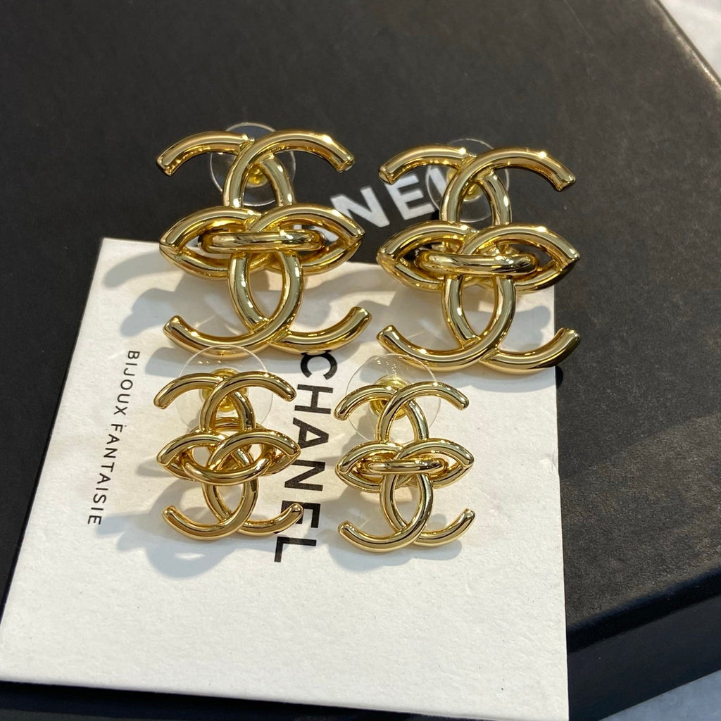 CHANEL Vintage Double-C Earrings