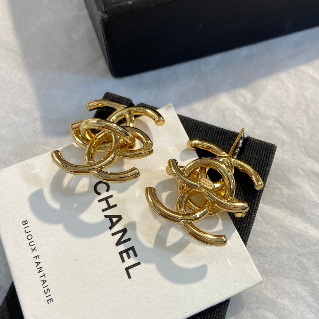 CHANEL Vintage Double-C Earrings