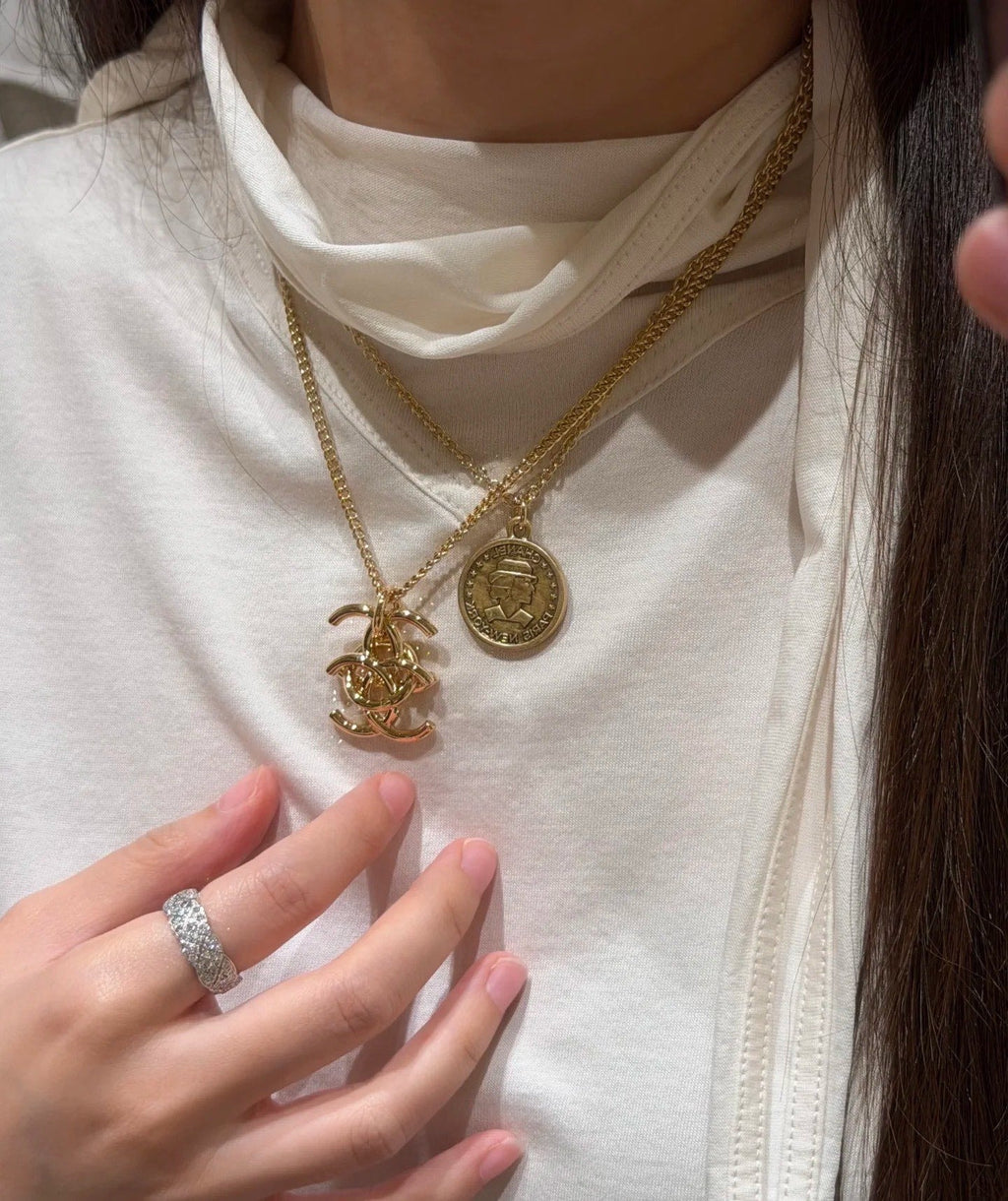 CHANEL Vintage Double-C Necklace
