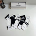Chanel Comfort Ankle Socks – 5-Pair Set #001