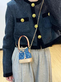 LOUIS VUITTON Denim Mini Bag Bag Charm