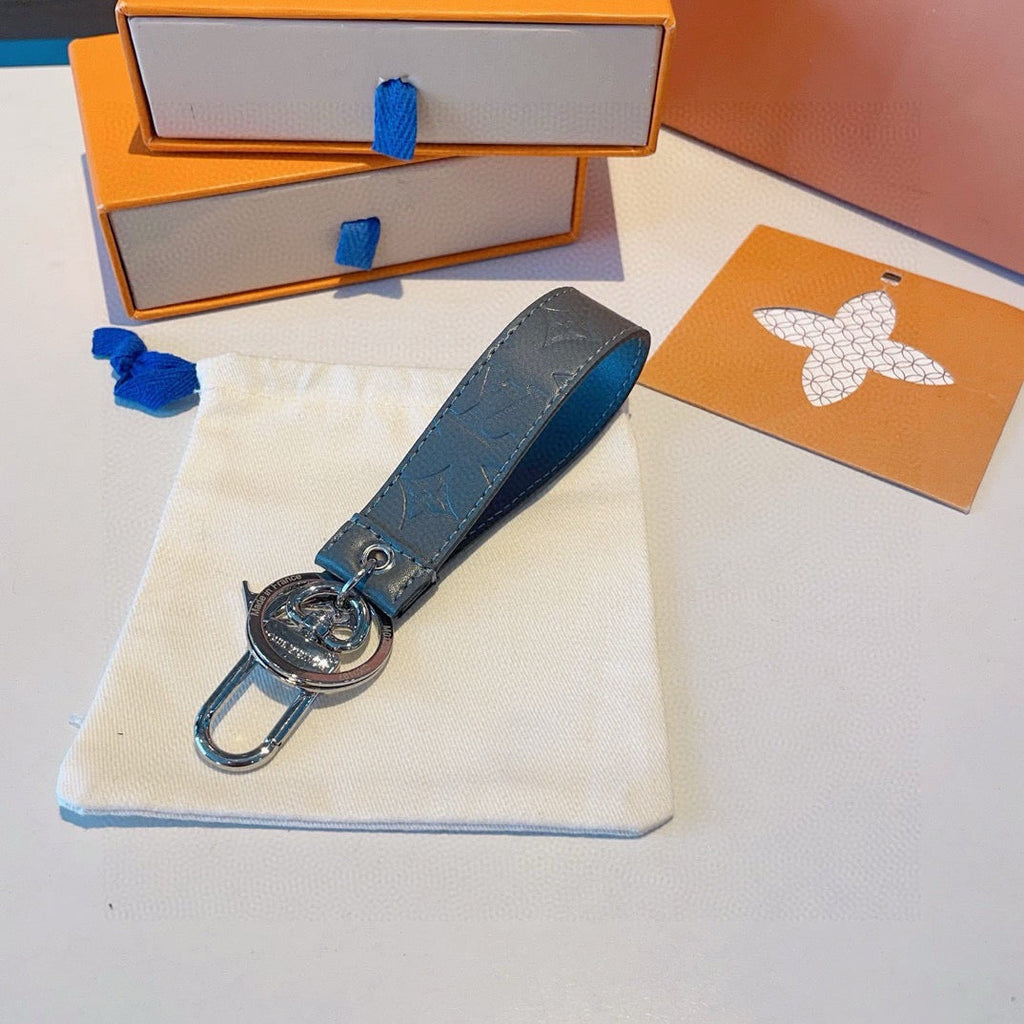 LOUIS VUITTON Canvas Metal Bag Charm Keychain