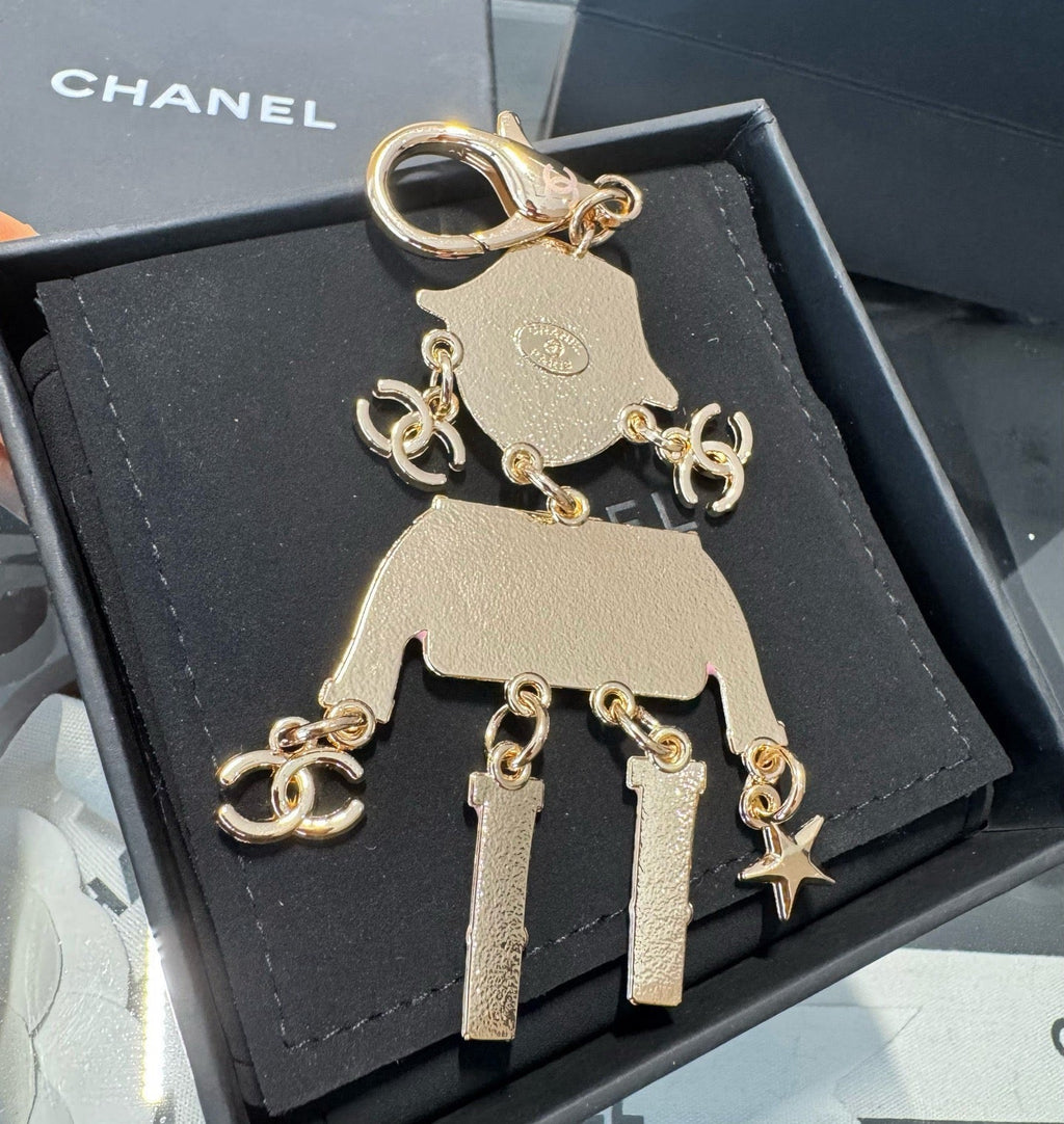 CHANEL Metal Bag Charm Keychain